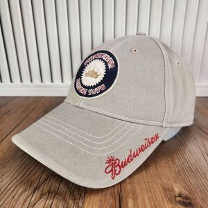 VTG 2006 Budweiser Since 1876 Strapback Hat Cap Gray Official Product Canvas